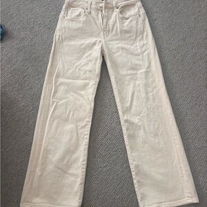 Edwin Cream Women's Wide leg Jeans